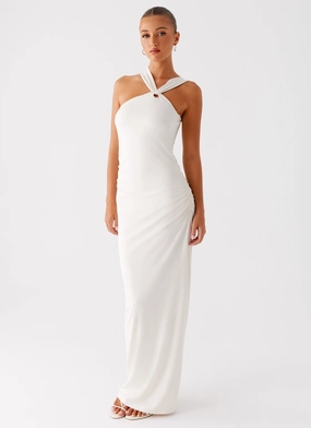 Tamira Maxi Dress - Ivory Grace Glow Formal dinner wear