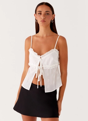 Amberly Top - White Multi Pocket Configuration