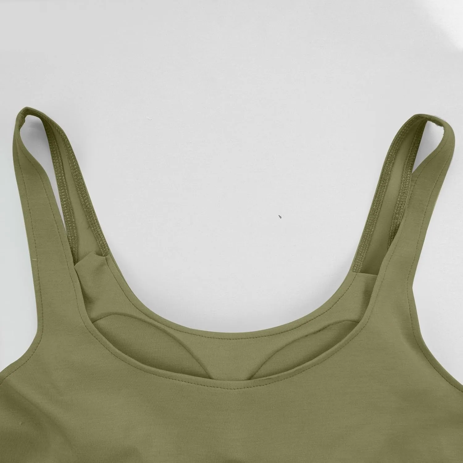 Tank Top with Built in Bra for Women Casual Summer Sleeveless Gym Crop Tops U Neck Workout Athletic Yoga Shirts
