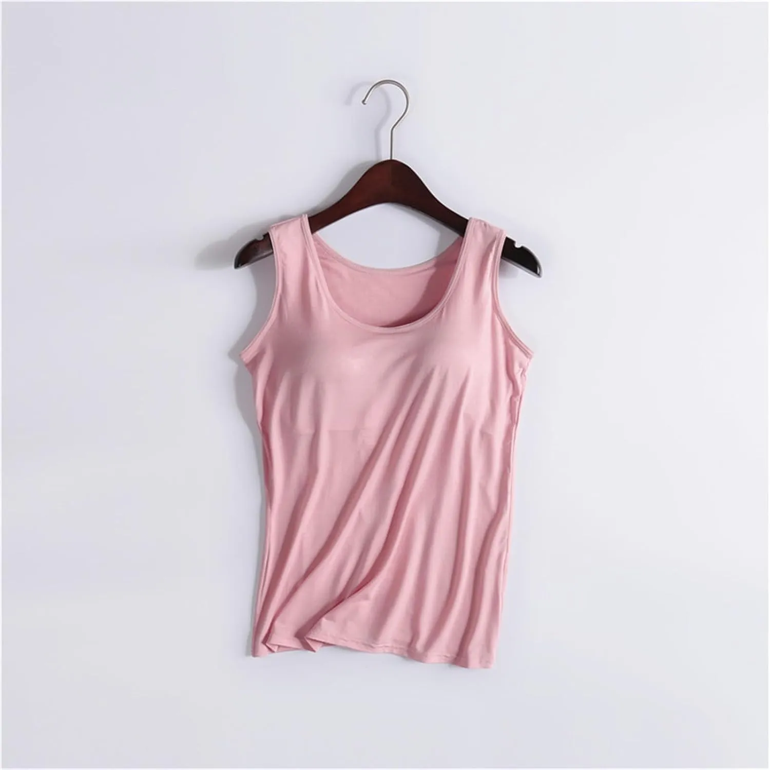 Tank Top with Built in Bra for Women Casual Summer Sleeveless Gym Crop Tops Workout Athletic Yoga Shirts