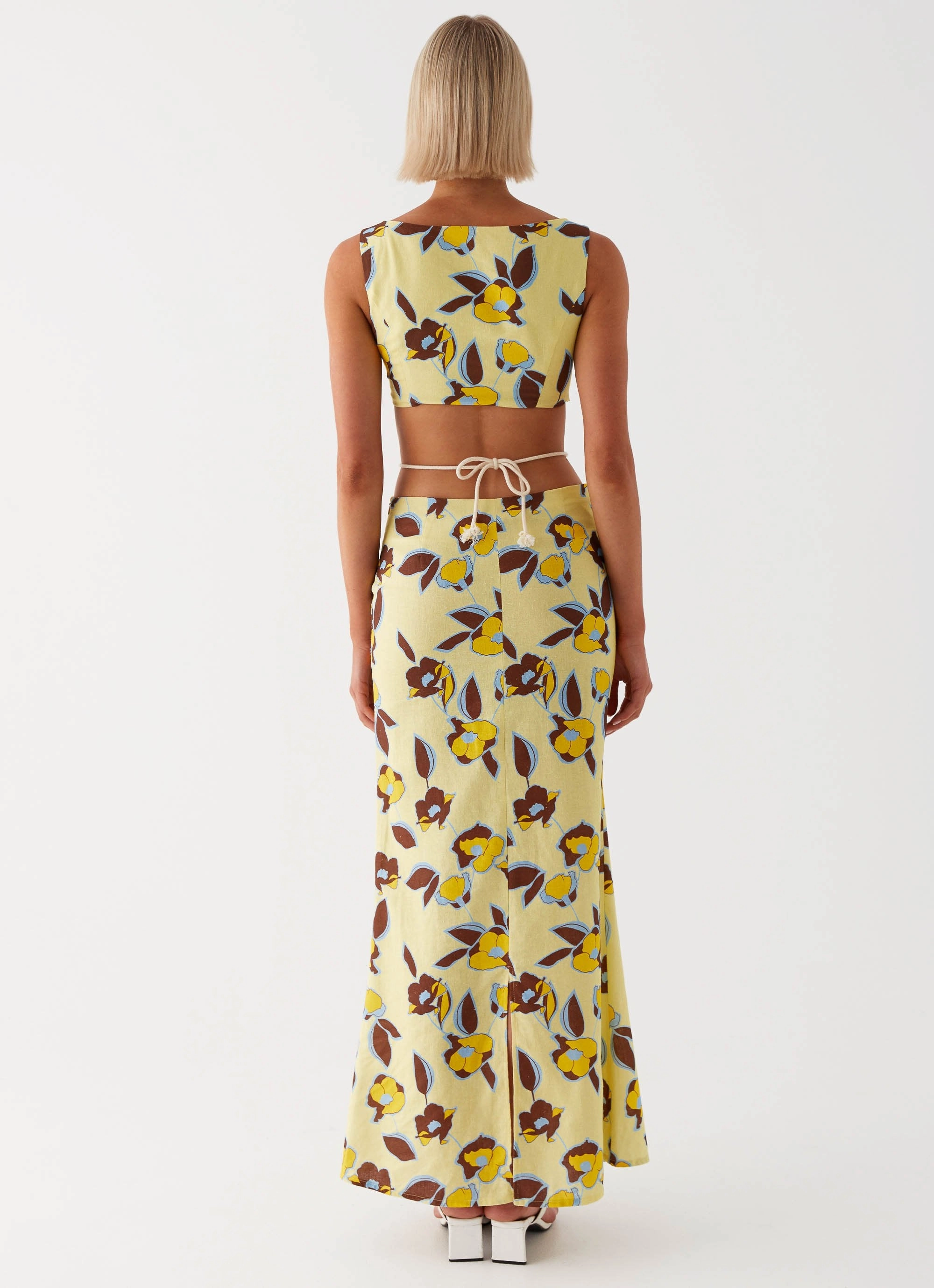 Taryn Cut Out Maxi Dress - Primrose Subtle Detail