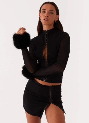 TearResistantPanels Daily Wear Tayanna Mini Skirt - Black