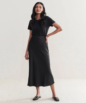 Sawyer Slip Skirt Luxe Look Soft Comfort