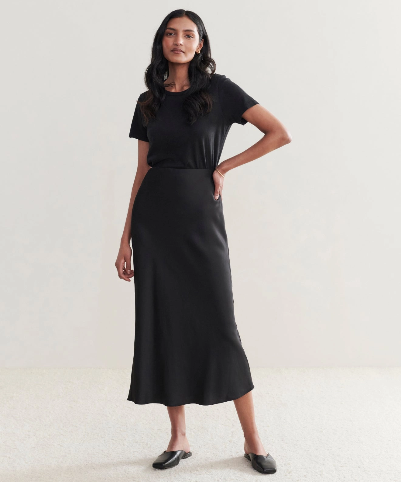 Sawyer Slip Skirt Luxe Look Soft Comfort