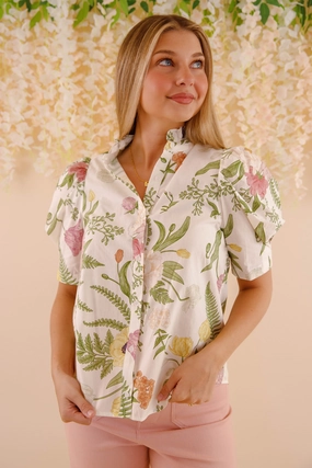 elegant design RESTOCK: When Friendship Blooms Blouse