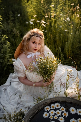 BERGAMOTE 20 |Floral Linen Dress Cozy Design