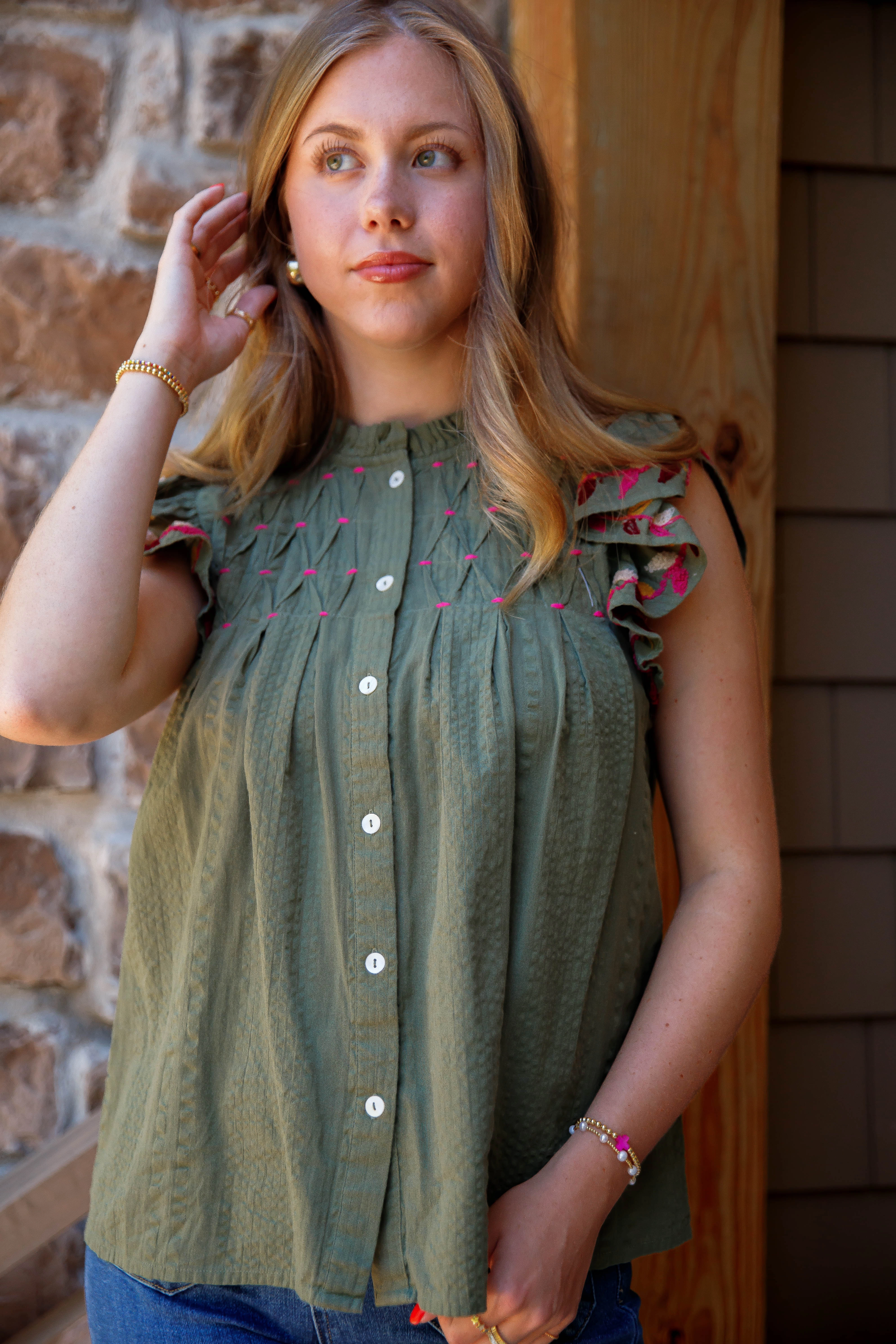 Low Profile Seaming Wants and Needs Blouse