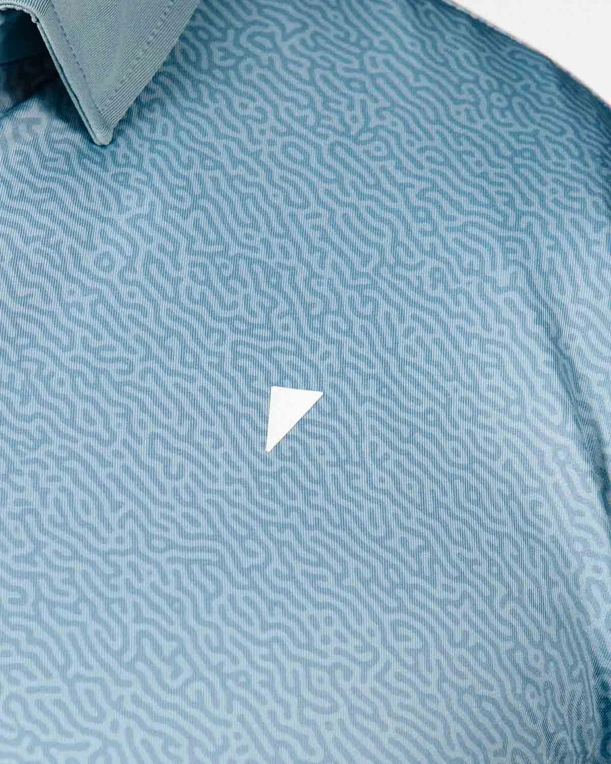 Storm Blue Maze Classic Polo Fashionable Shirt