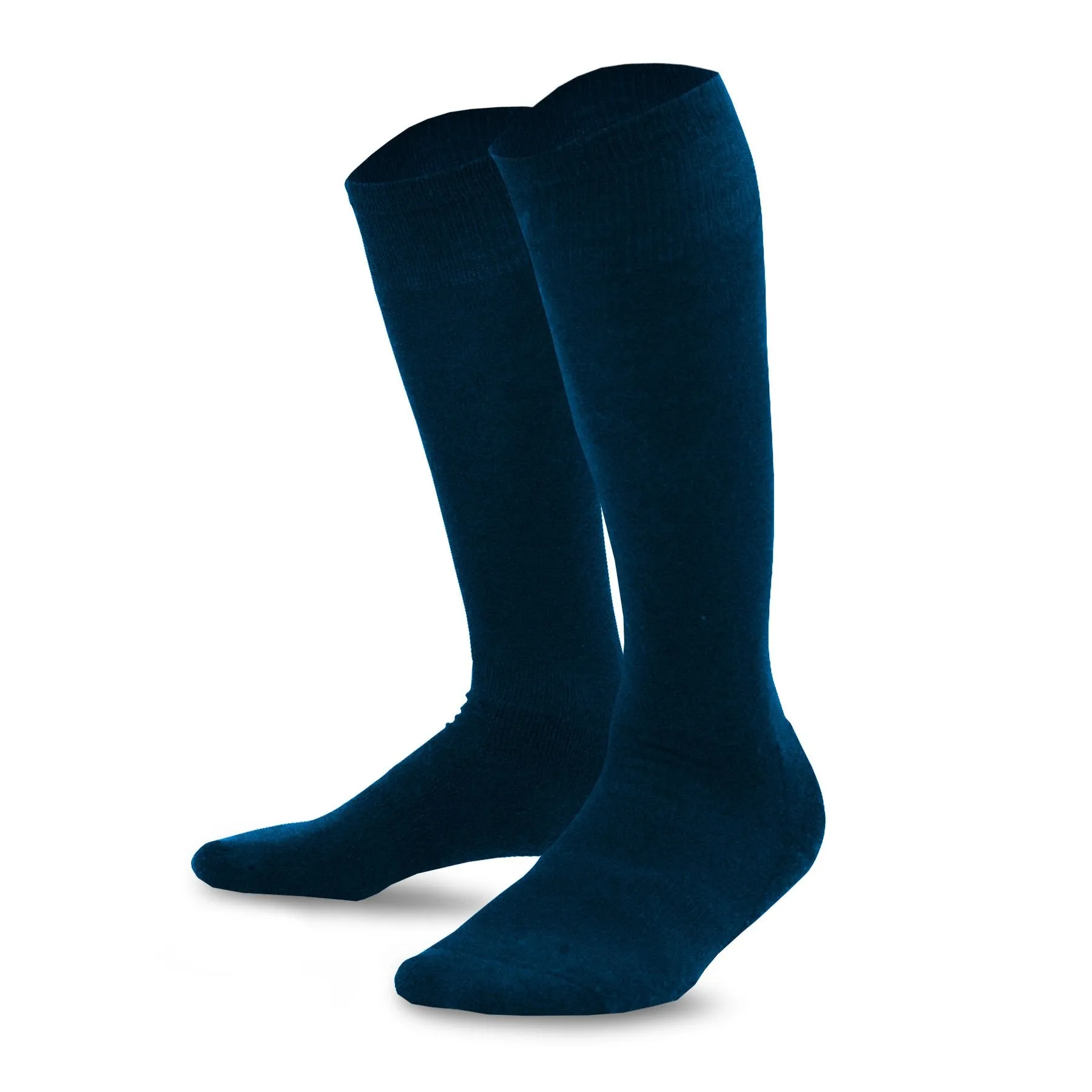 TeeHee Socks Unisex Soccer Bamboo Knee High Navy 3-Pack (50080)