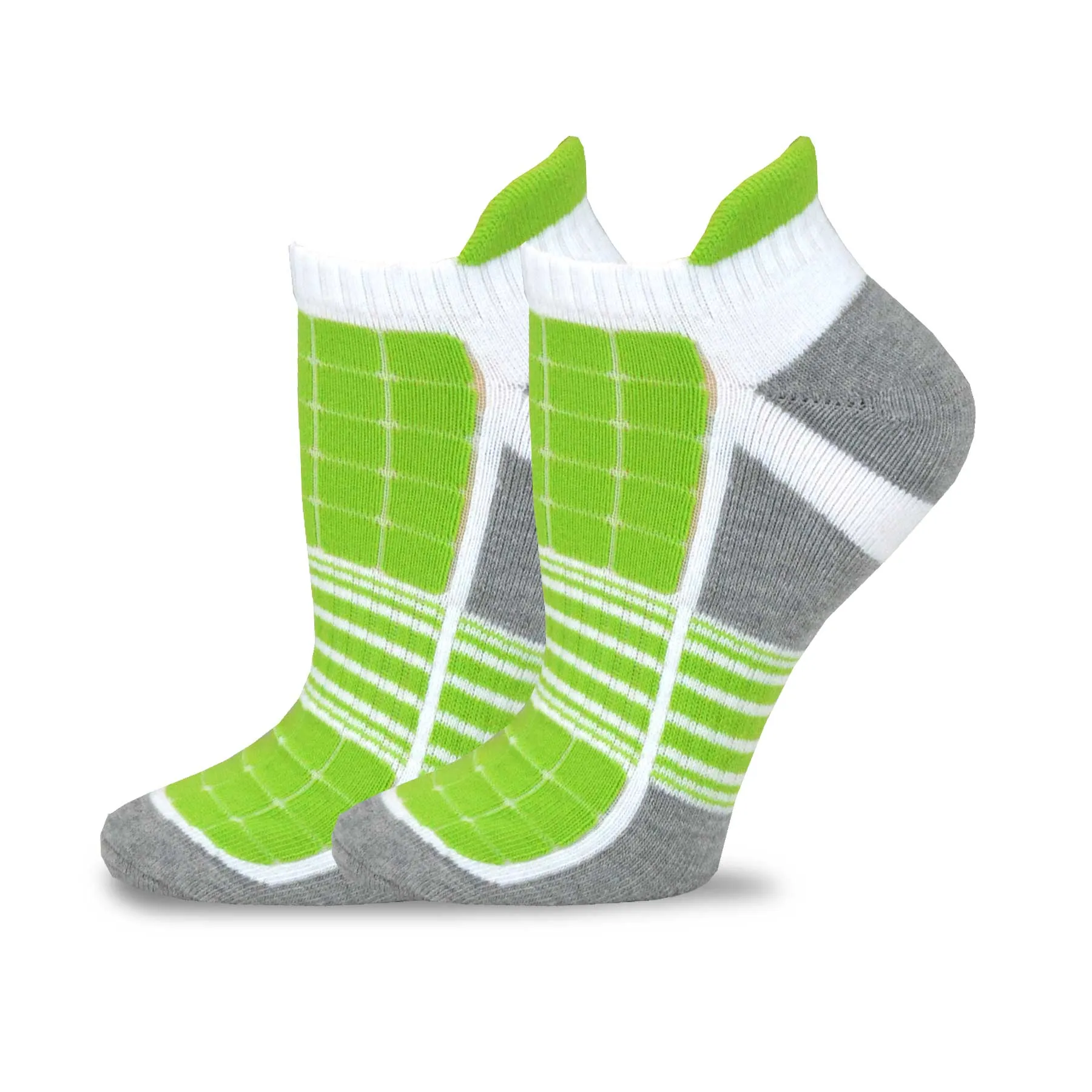 TeeHee Socks Women's Golf Polyester No Show Assorted Color Tap 6-Pack (11897)