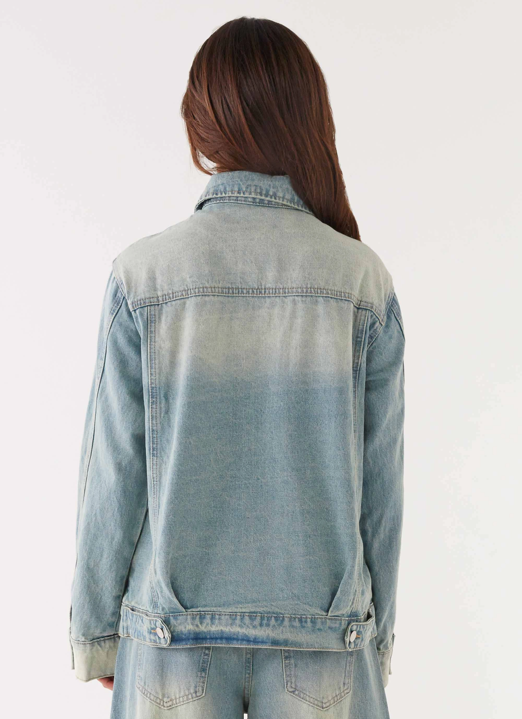 Maxwell Denim Jacket - Washed Blue OdorControl Treatment Seamless Street Fit