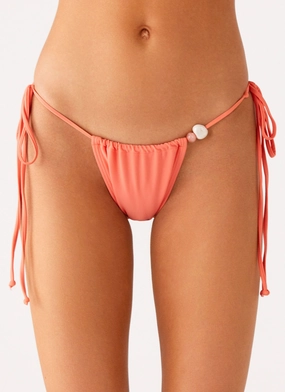 Liona Bead Bikini Bottoms - Coral Functional