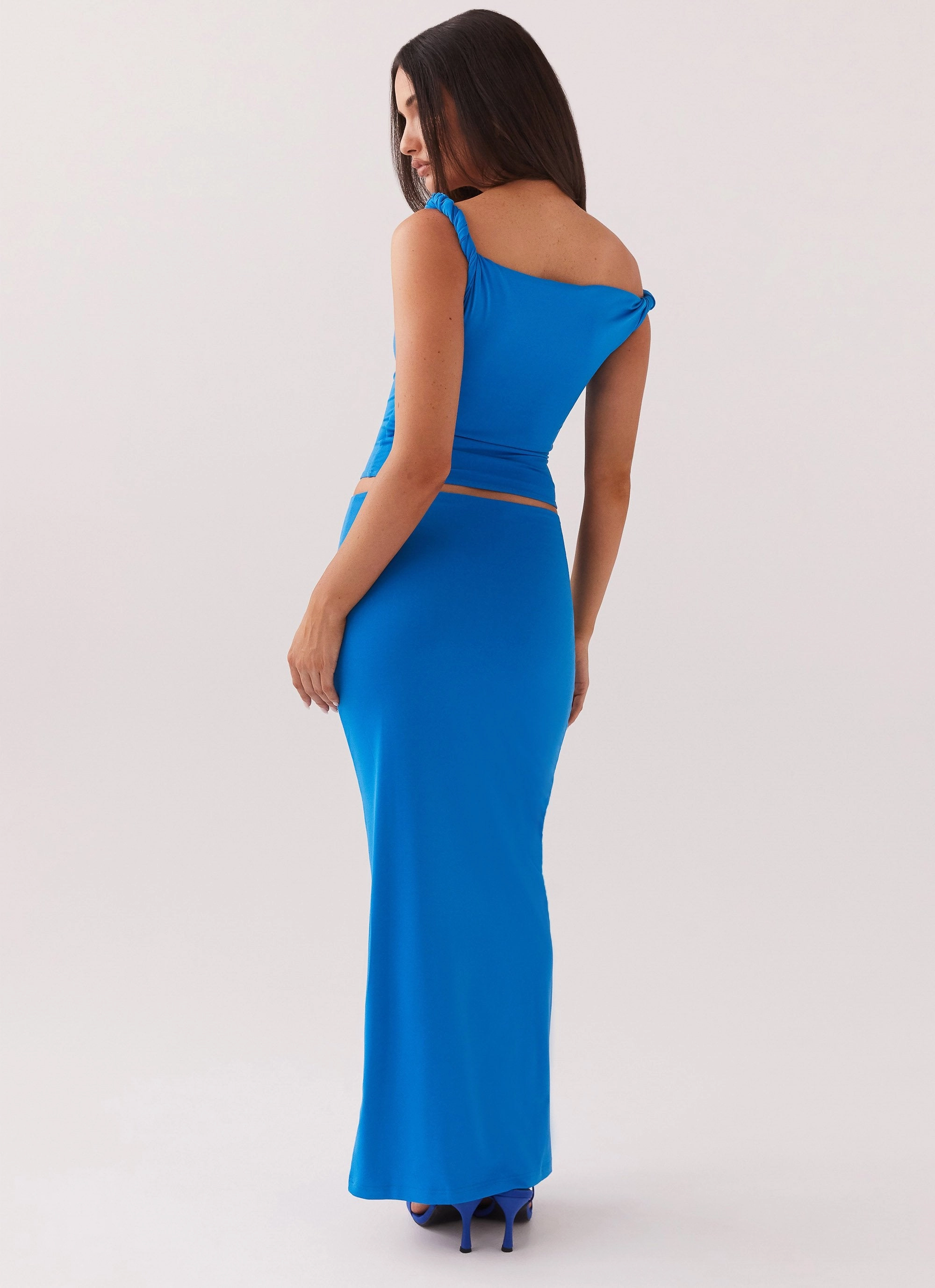Solace Soul Twist Shoulder Top - Cobalt NoiseReduciting Zipper ConvertibleStyle