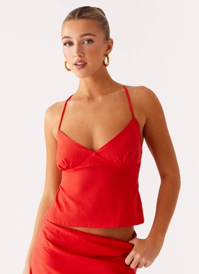 Sangria Top - Tomato Stretch Technology