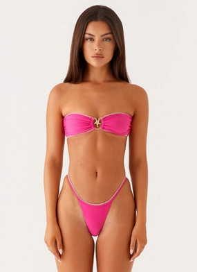 Laurel Bikini Bottoms - Fuchsia Yarn