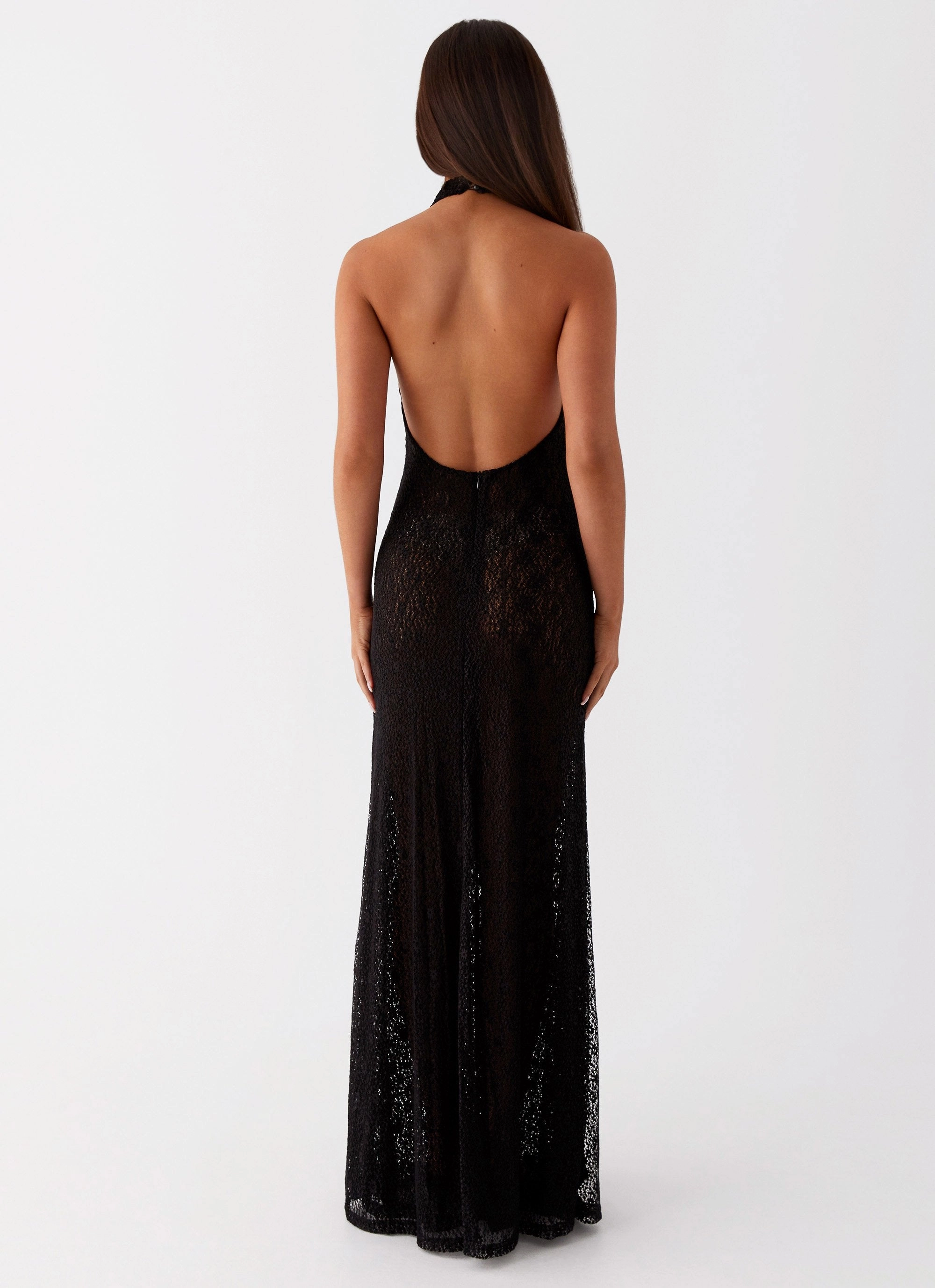 Airy Base Tempest Cowl Neck Maxi Dress - Black