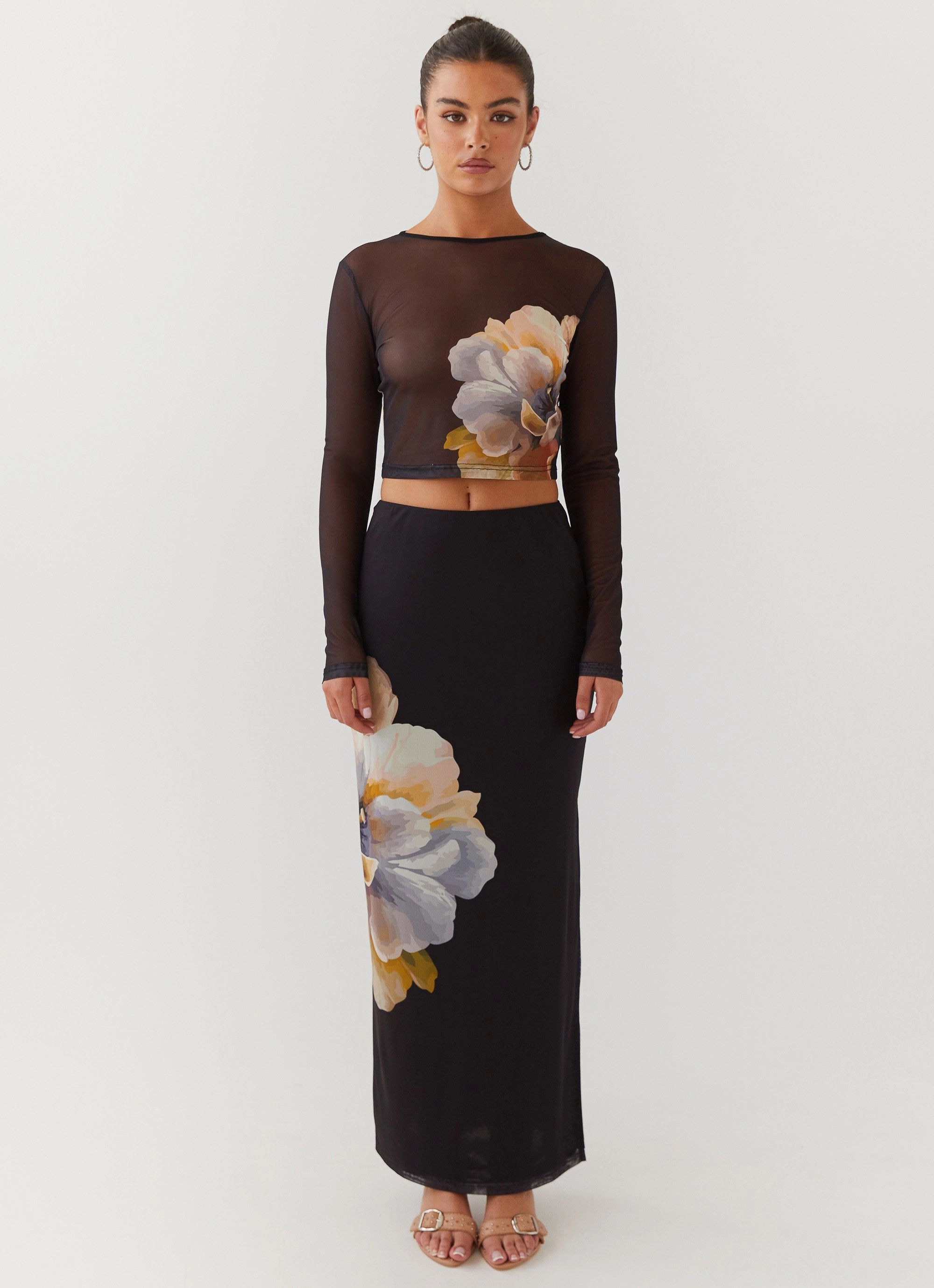 OdorResistant Fabric Wind Resistant Fabric Chain Reaction Mesh Long Sleeve Top - Black Orchid