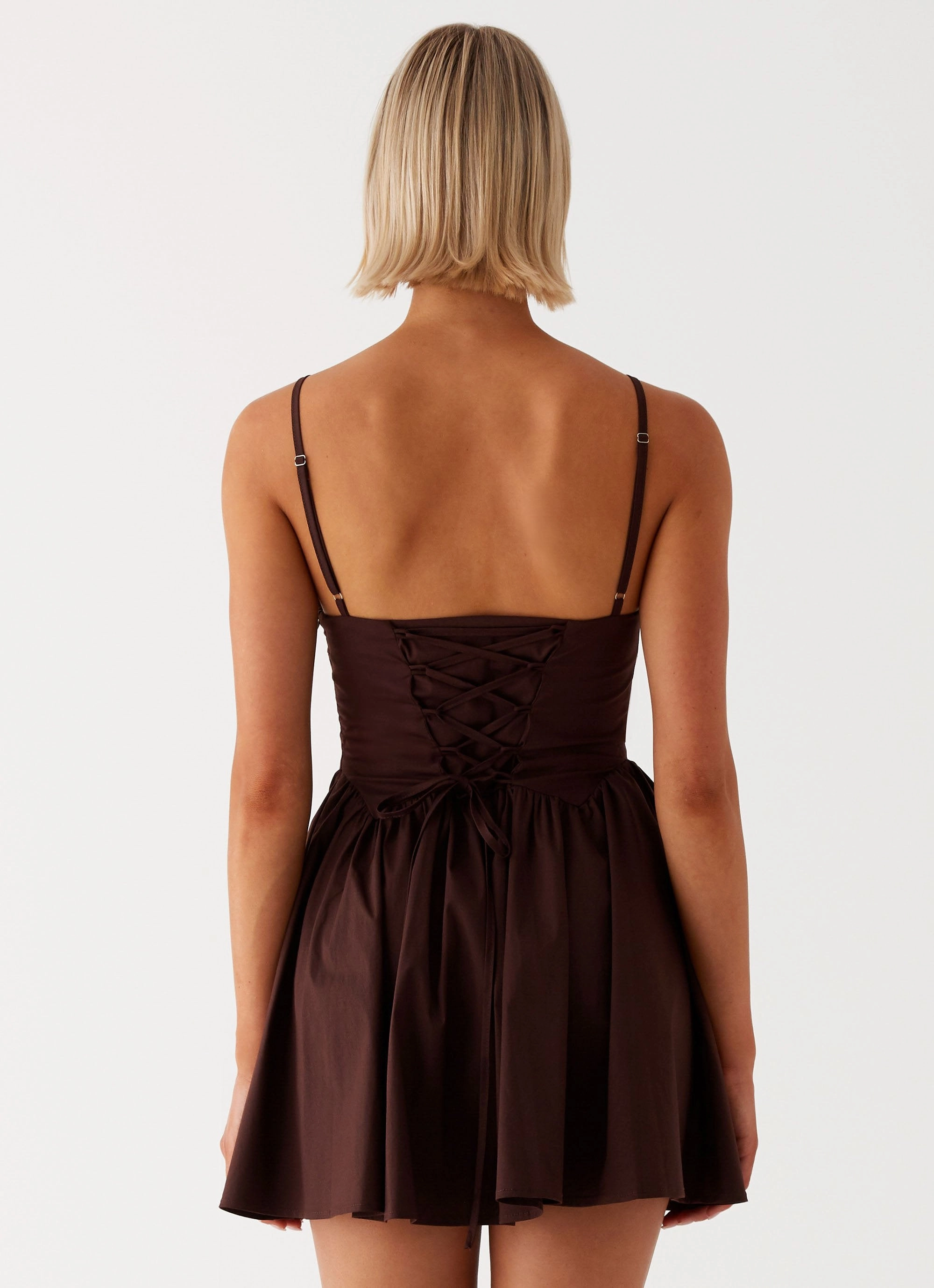 Tesoro Mio Mini Dress - Chocolate Comfortable fit dress for all body types