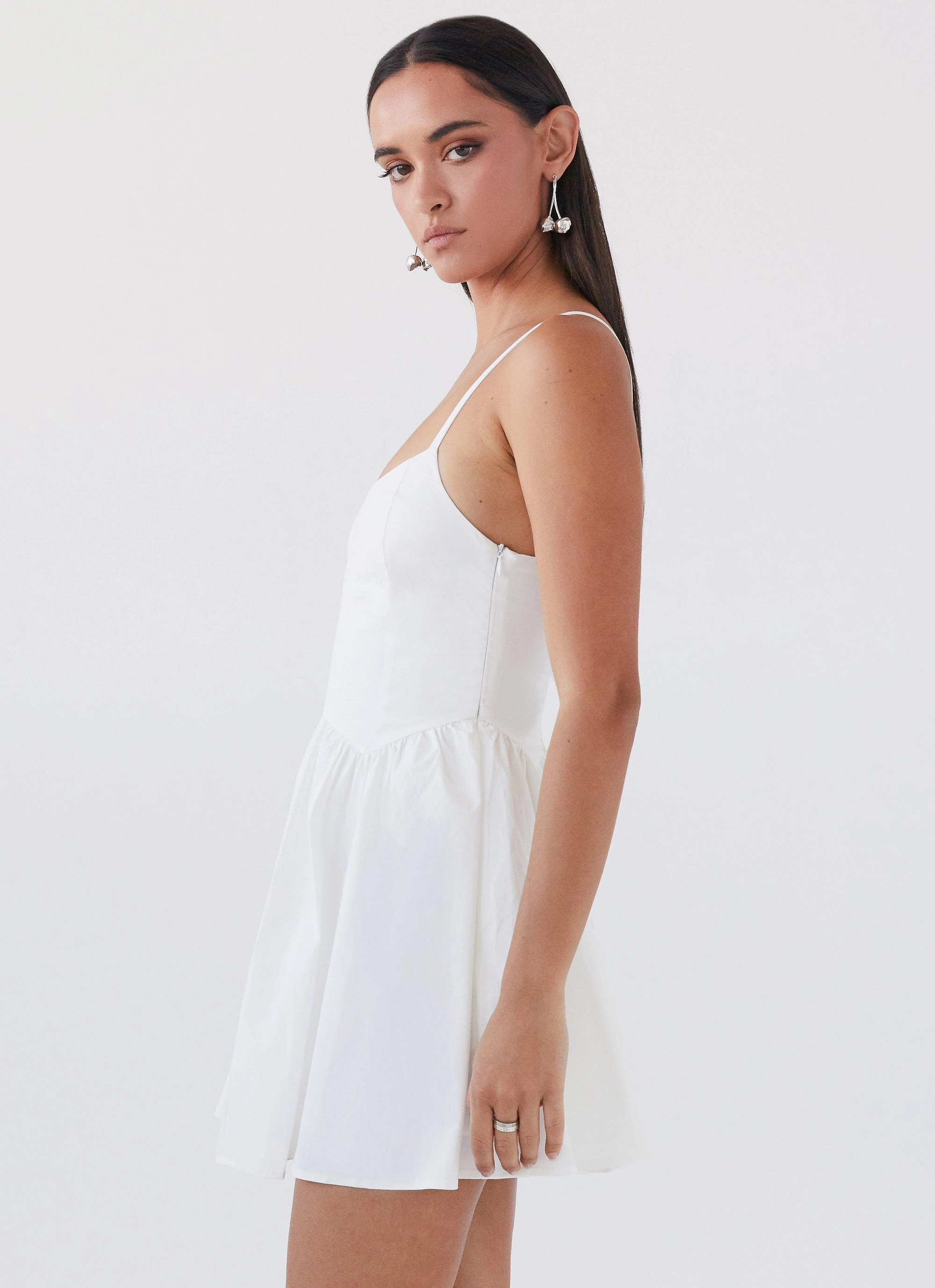 Comfortable travel dress Tesoro Mio Mini Dress - White