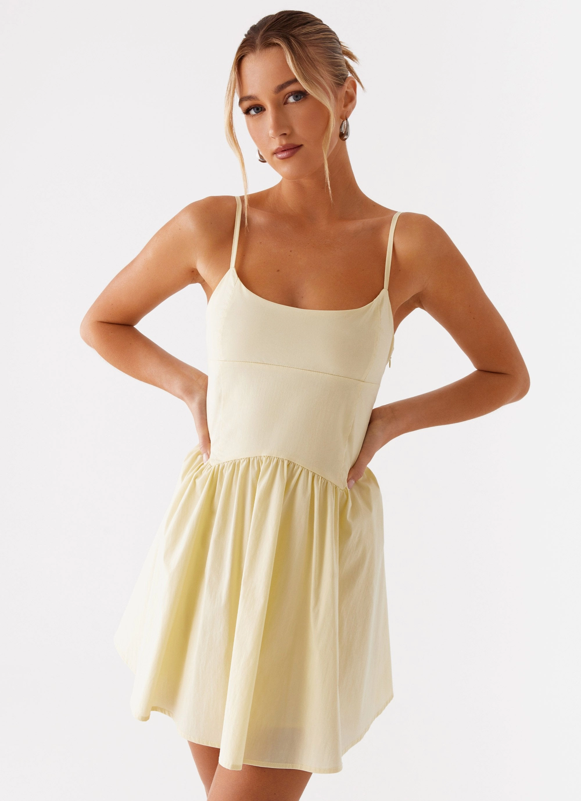 Daily Mood Relax Tones Tesoro Mio Mini Dress - Yellow
