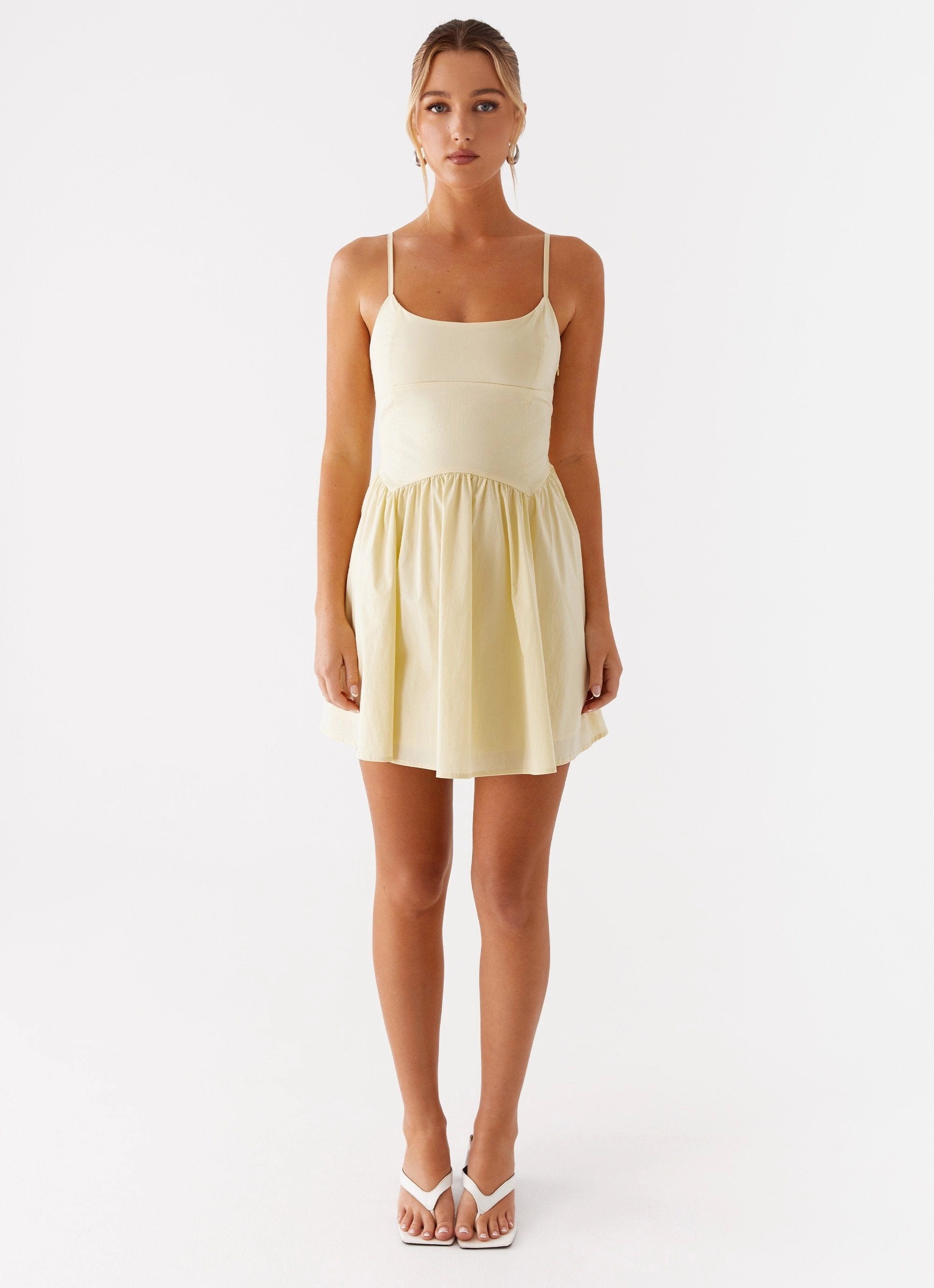 Color Soft Timeless Layer Tesoro Mio Mini Dress - Yellow