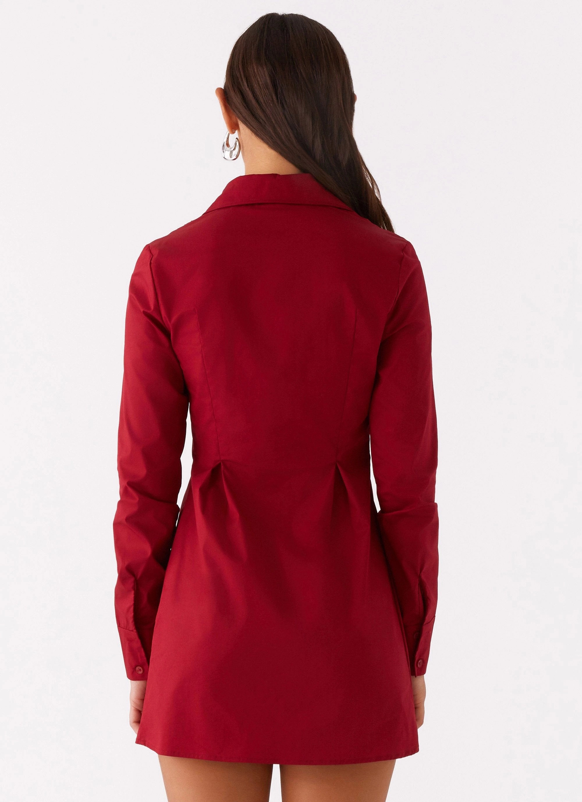 Pure Piece Tessie Shirred Shirt Dress - Rhubarb
