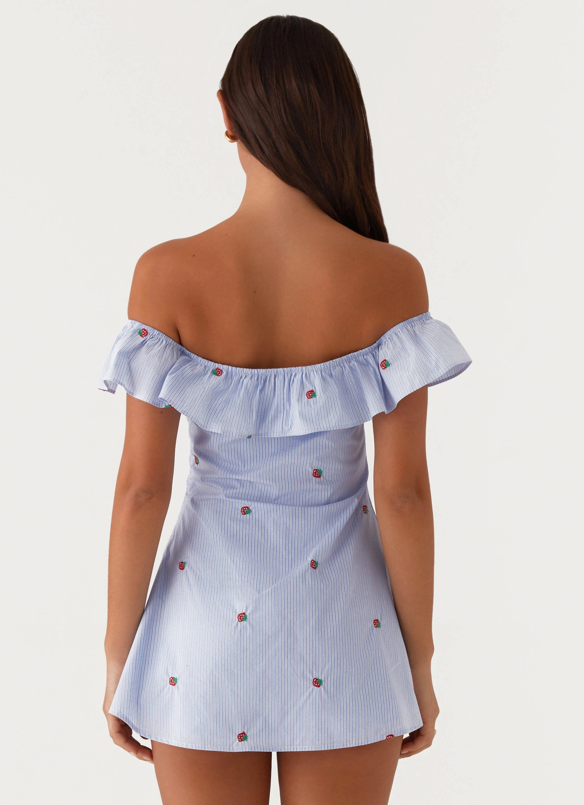 Muted Tones Texas Sun Linen Mini Dress - Blue