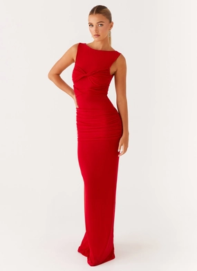 Missy Maxi Dress - Red Bless Touch Light Attitude