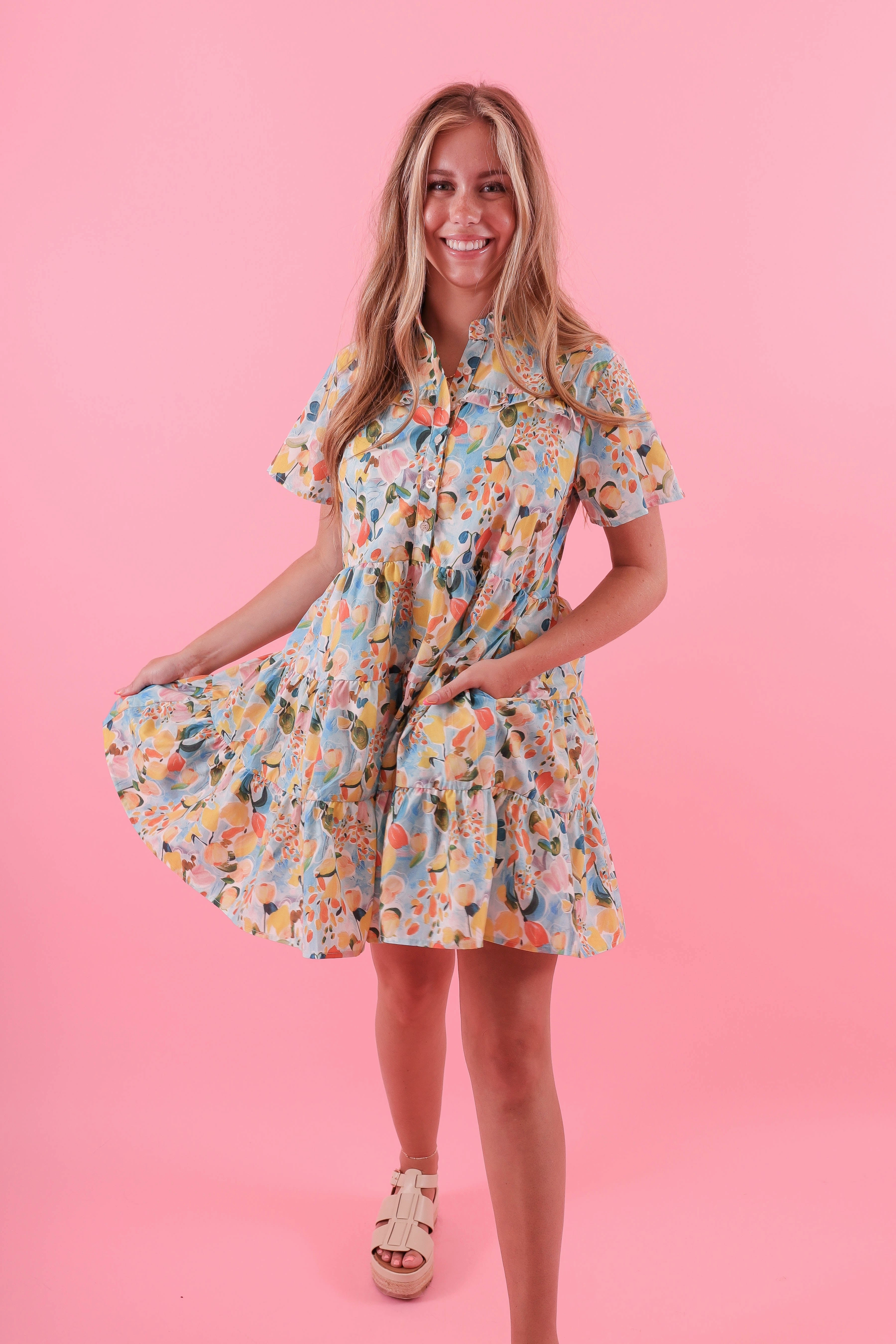 RESTOCK: Saturday Market Dress Warm Palette Romantic Style