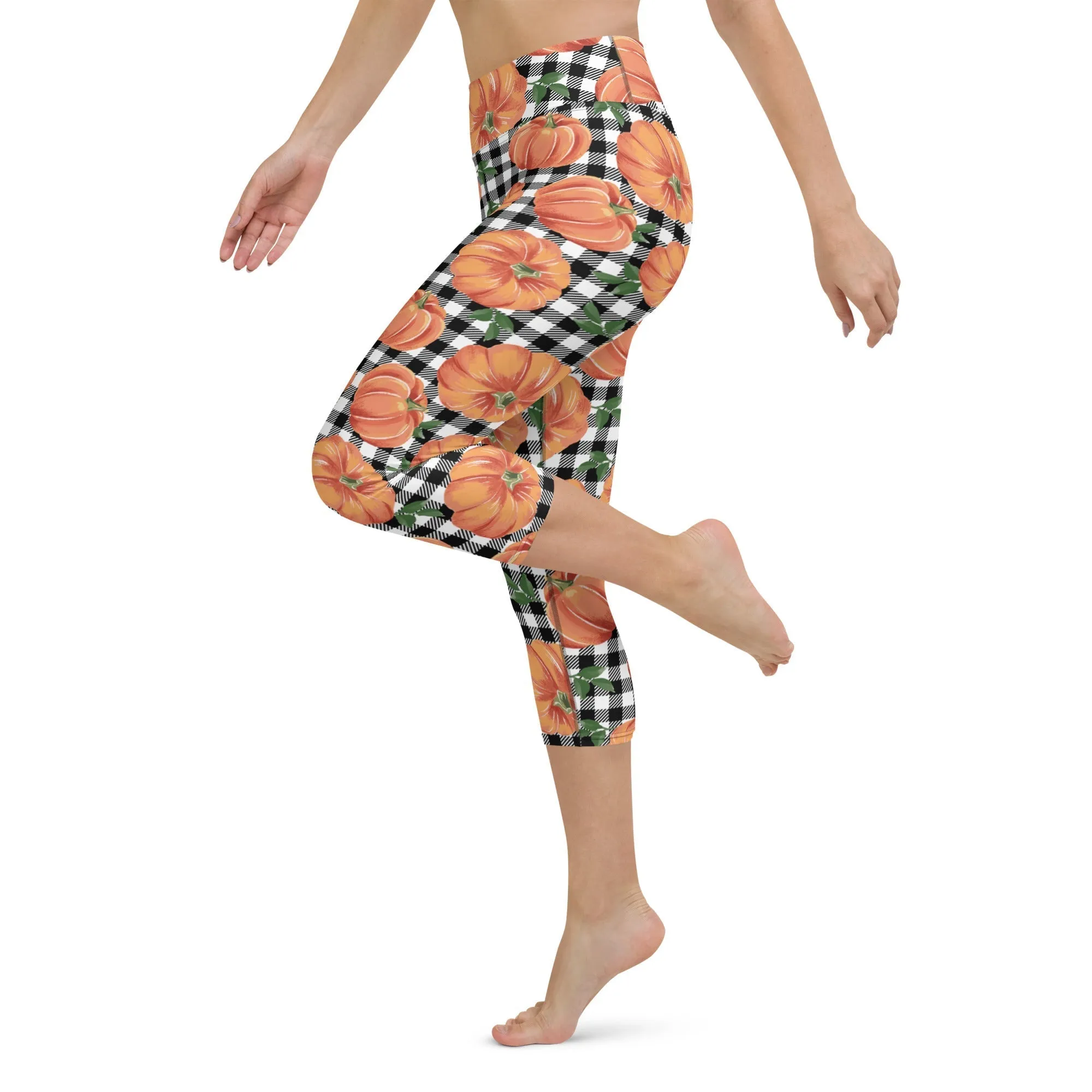Thanksgiving Pumpkins Yoga Capris