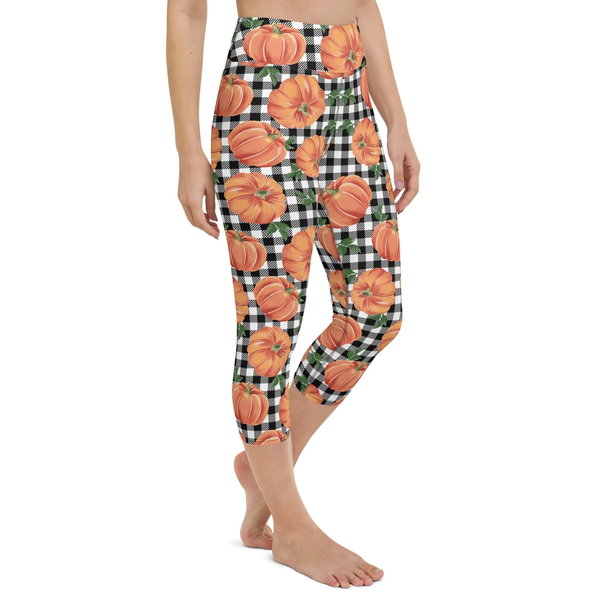 Thanksgiving Pumpkins Yoga Capris