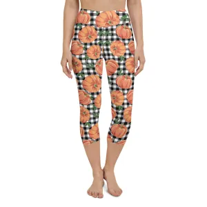Thanksgiving Pumpkins Yoga Capris