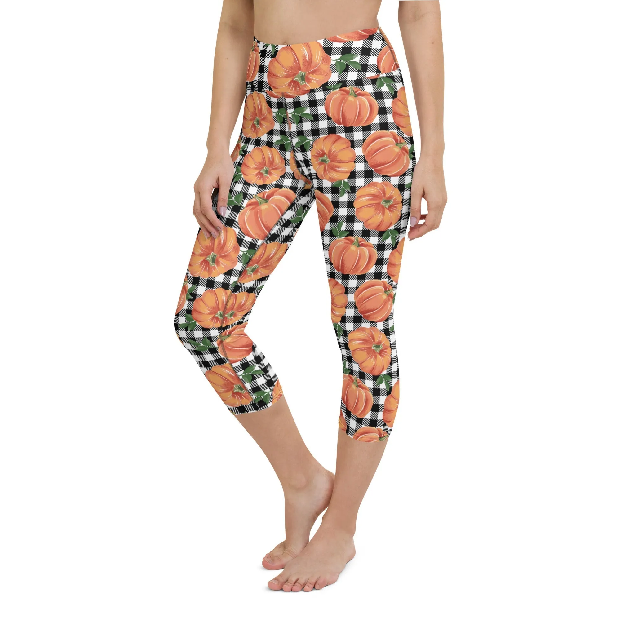Thanksgiving Pumpkins Yoga Capris