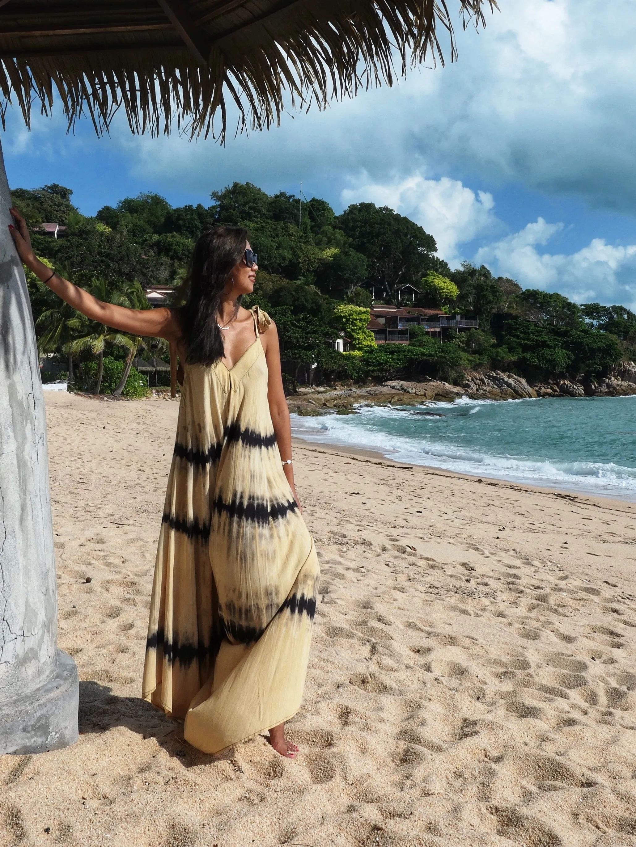 Thara Tie Dye Jumpsuit - Beige