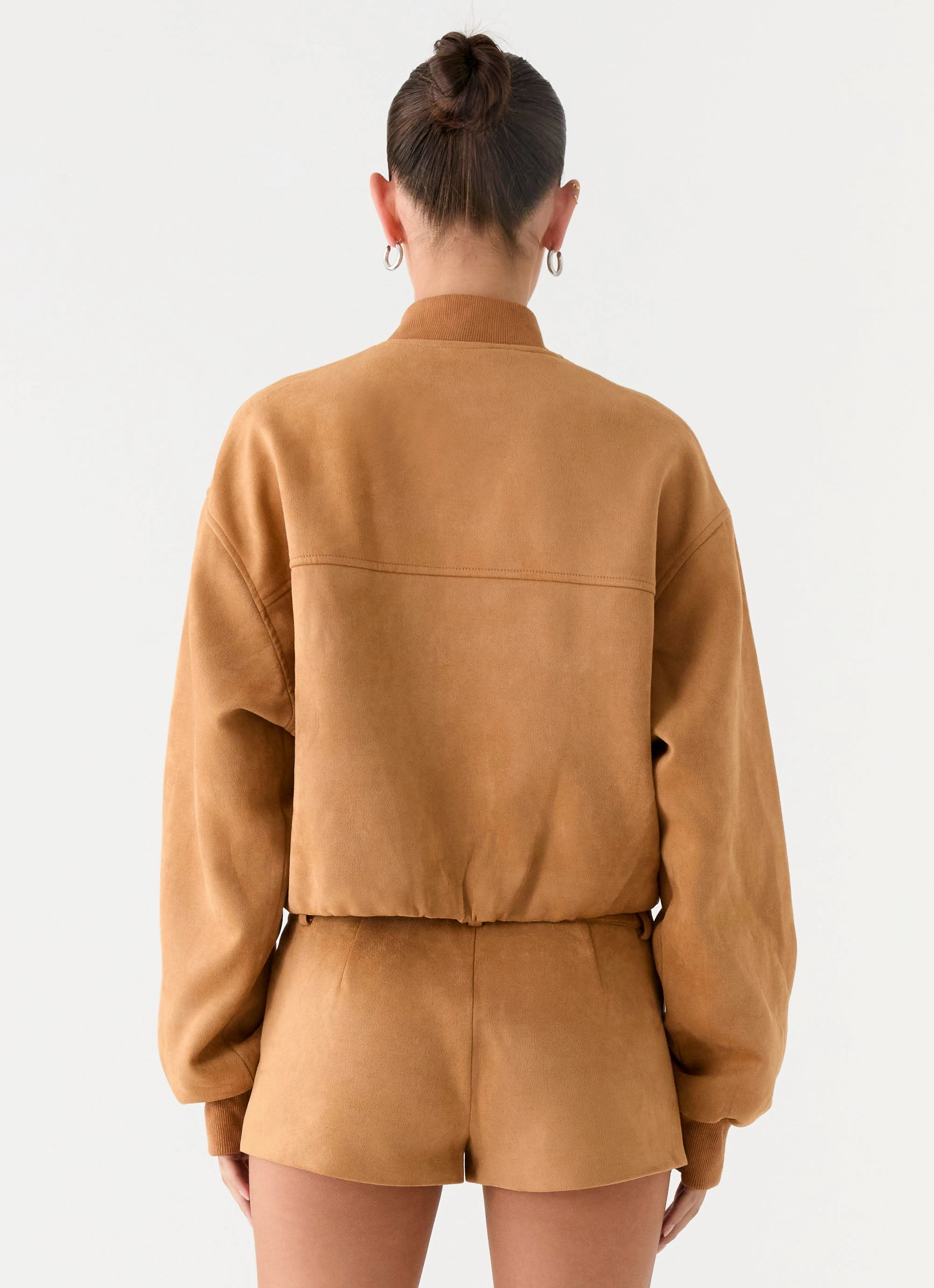 City Walking Style Bomber Cut Thats Chill Bomber Jacket - Brown
