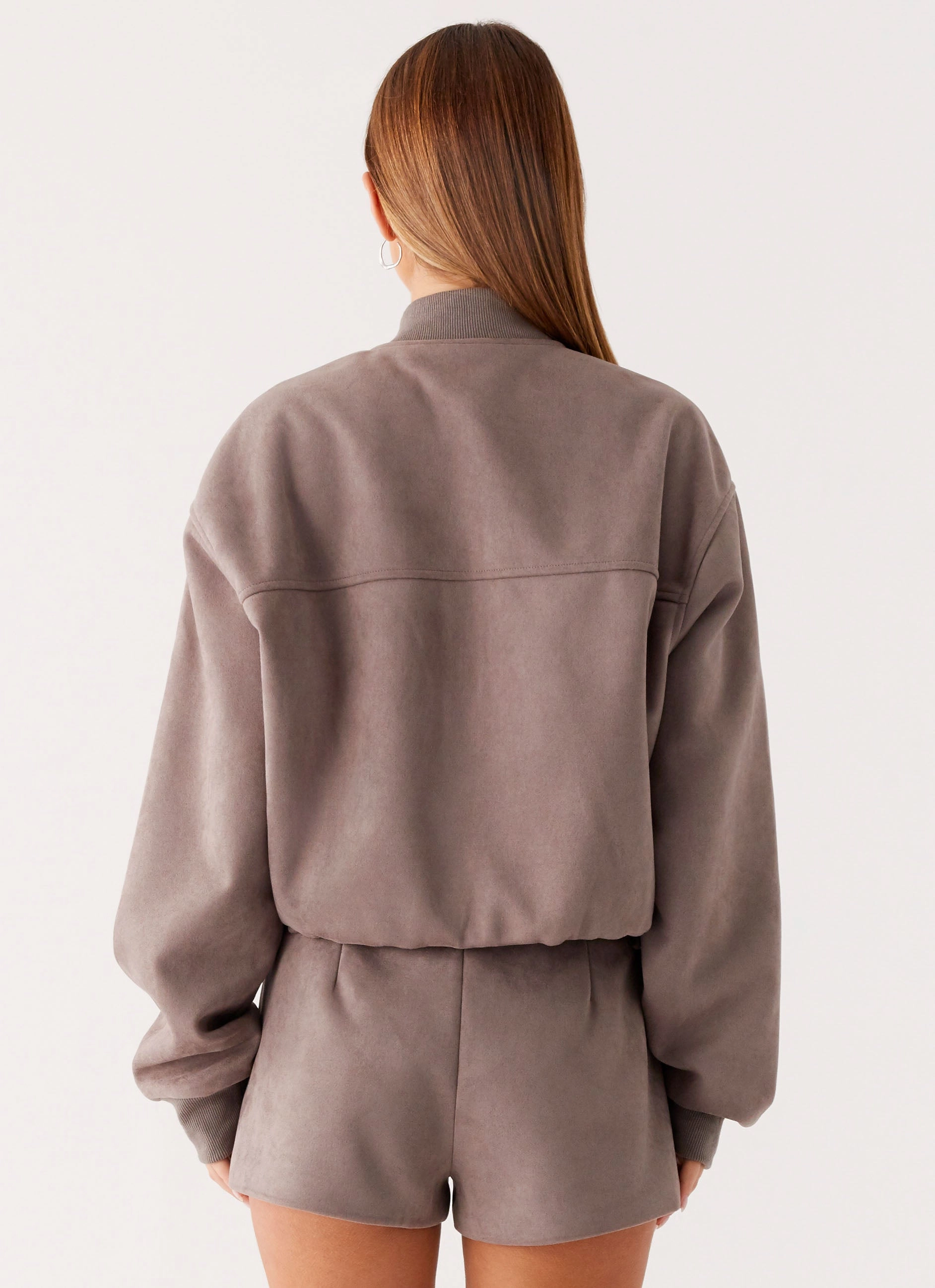 Eco Friendly Construction Seamless Street Fit Thats Chill Bomber Jacket - Grey