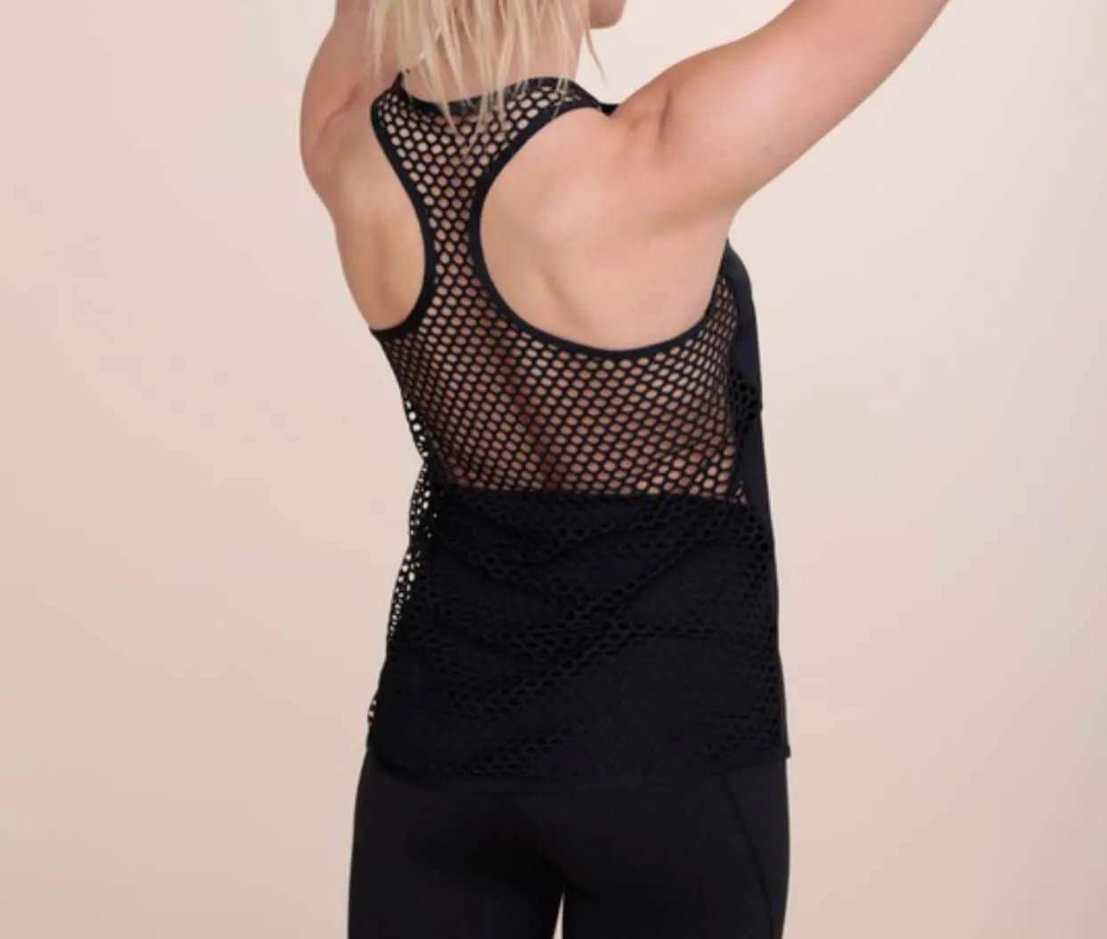 The Tara Tank: Fishnet Racerback Active Tank
