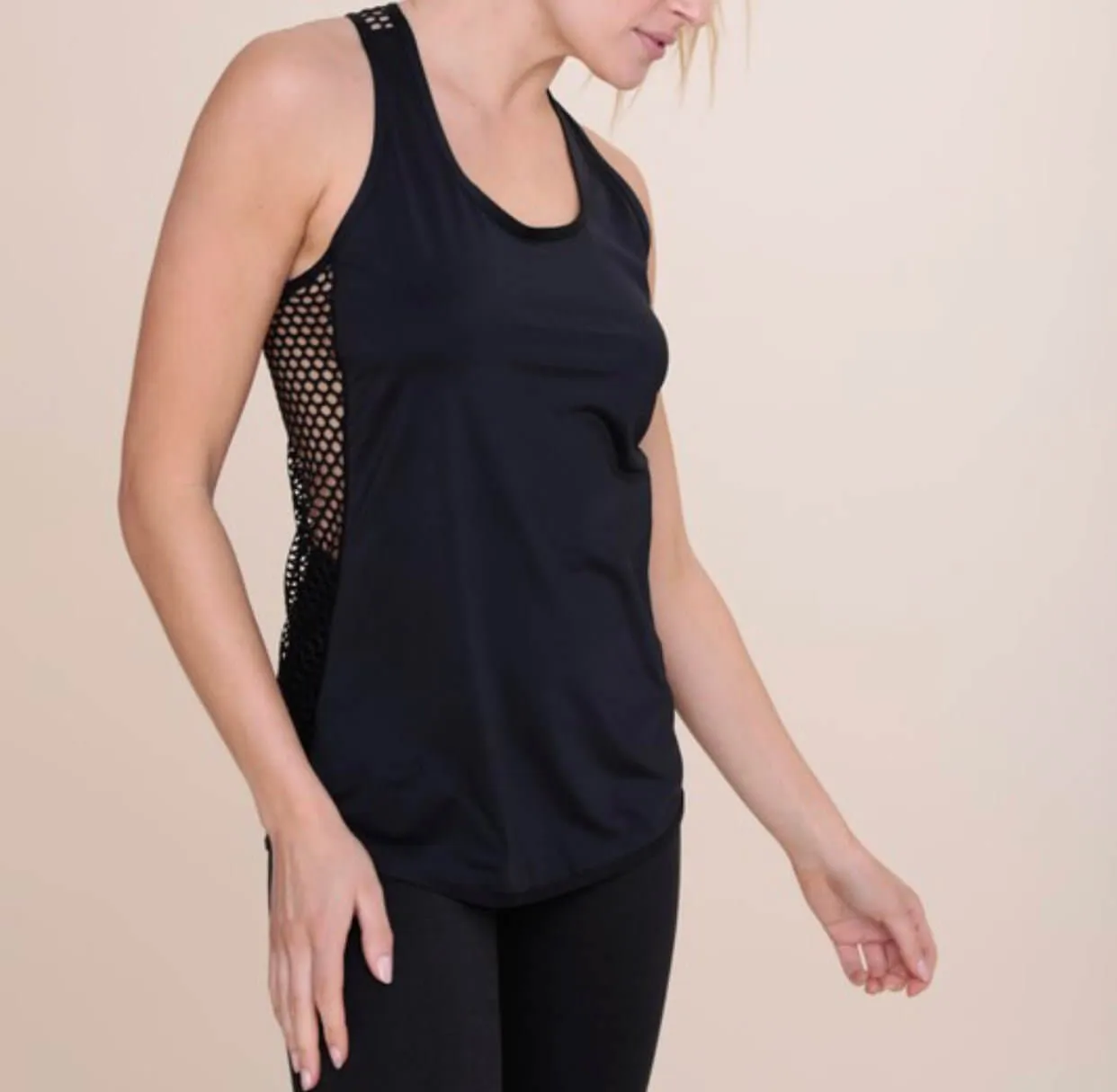 The Tara Tank: Fishnet Racerback Active Tank
