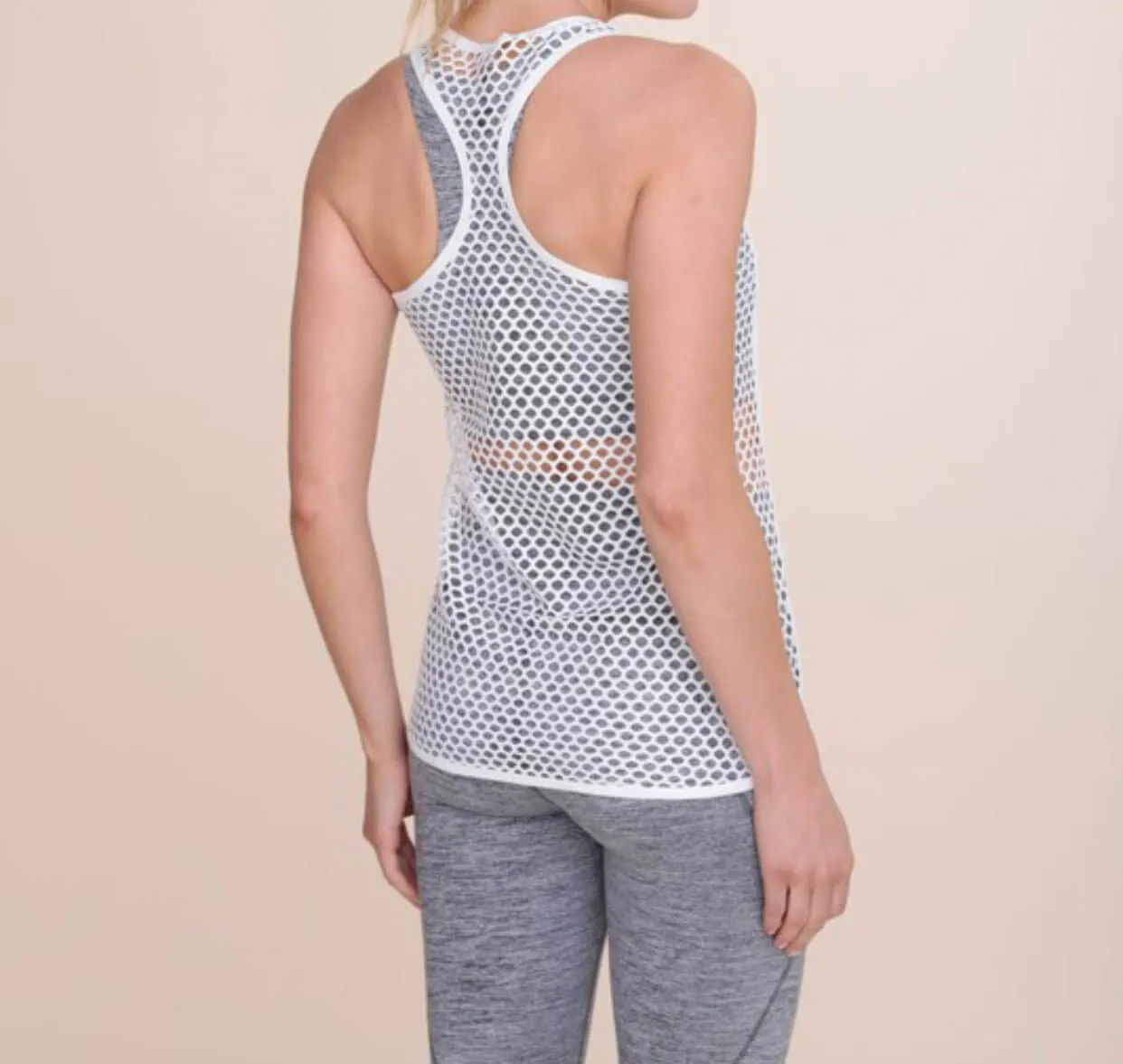 The Tara Tank: Fishnet Racerback Active Tank
