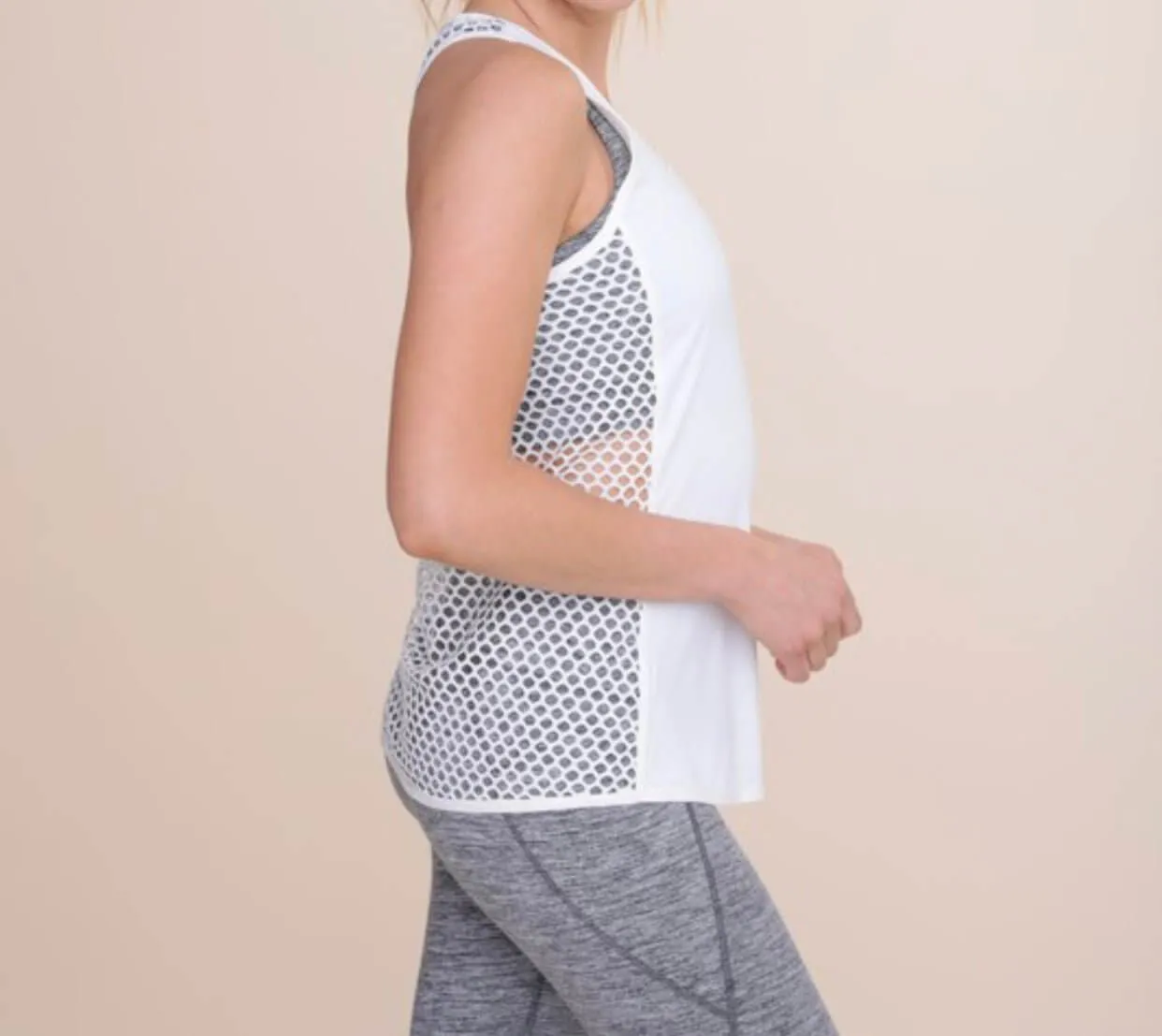 The Tara Tank: Fishnet Racerback Active Tank