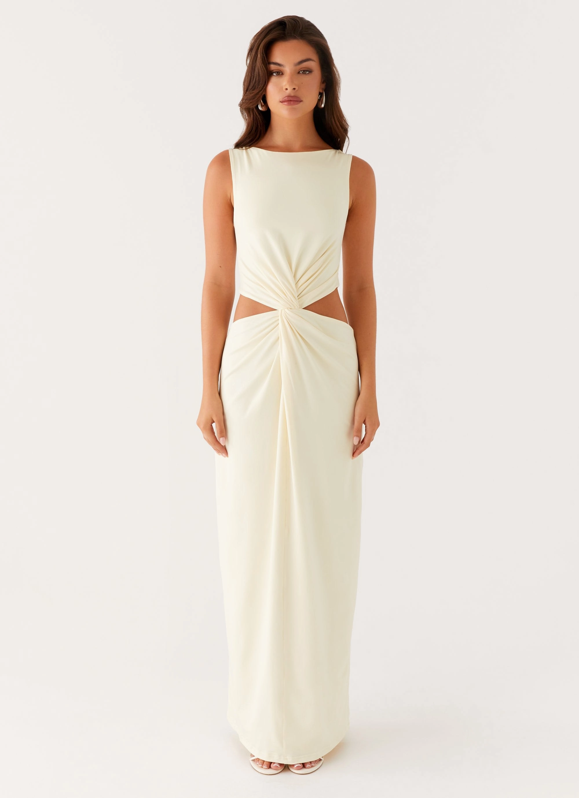 windproof Lilabelle Twist Maxi Dress - Yellow