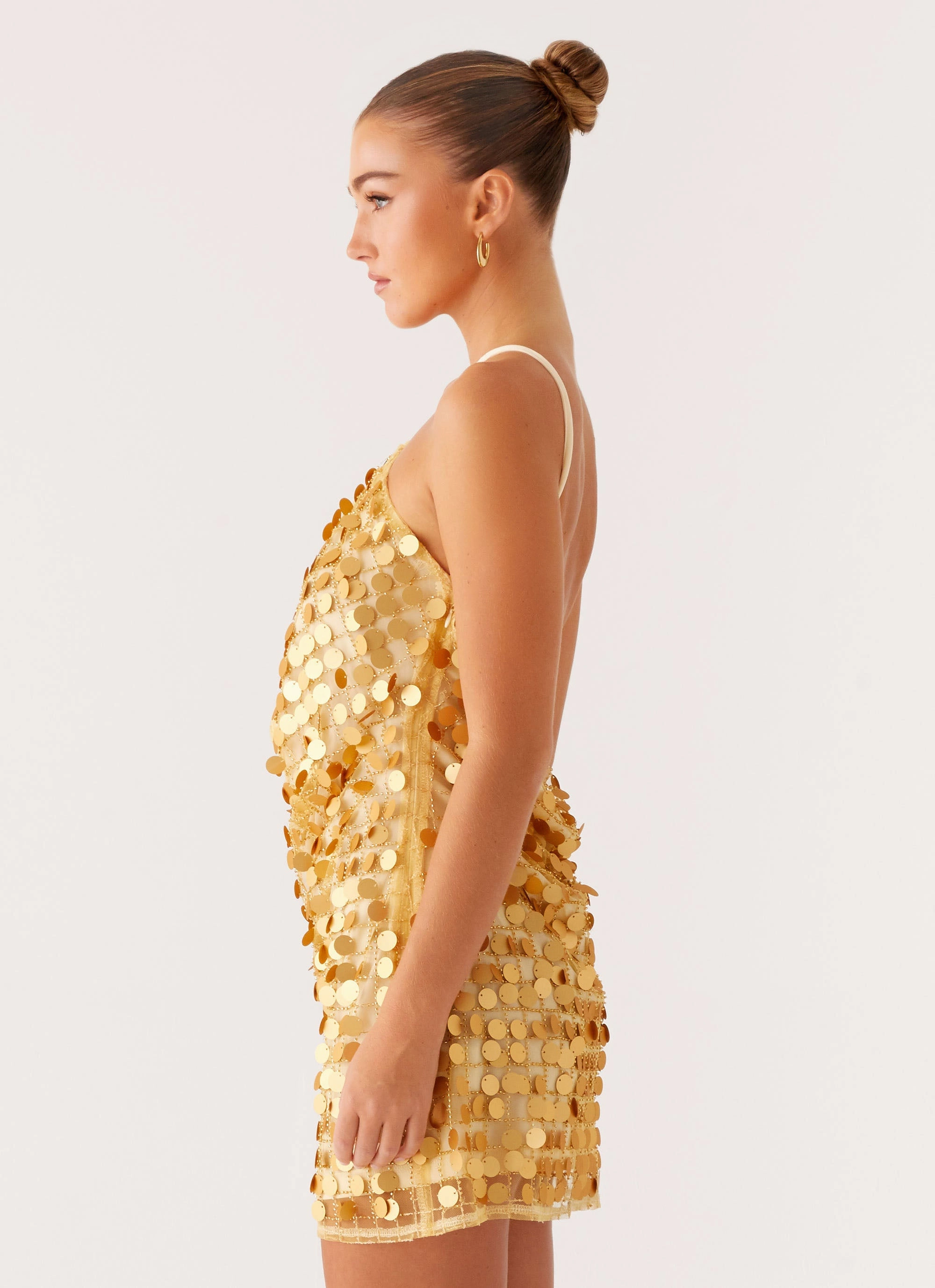 Xander Sequin Mini Dress - Gold Blush Glow All Timewear