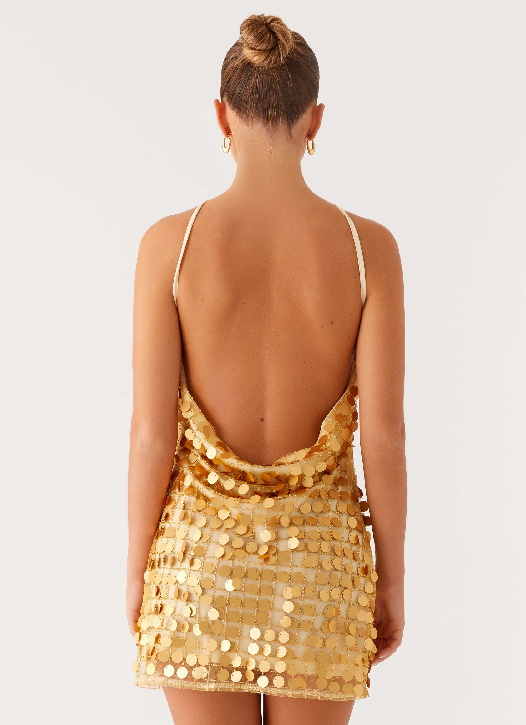 Sleek Layer Sleek Outline Xander Sequin Mini Dress - Gold