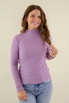 NonChafingTrim Smooth Seam Transition There She Goes Again Ribbed Top-Purple
