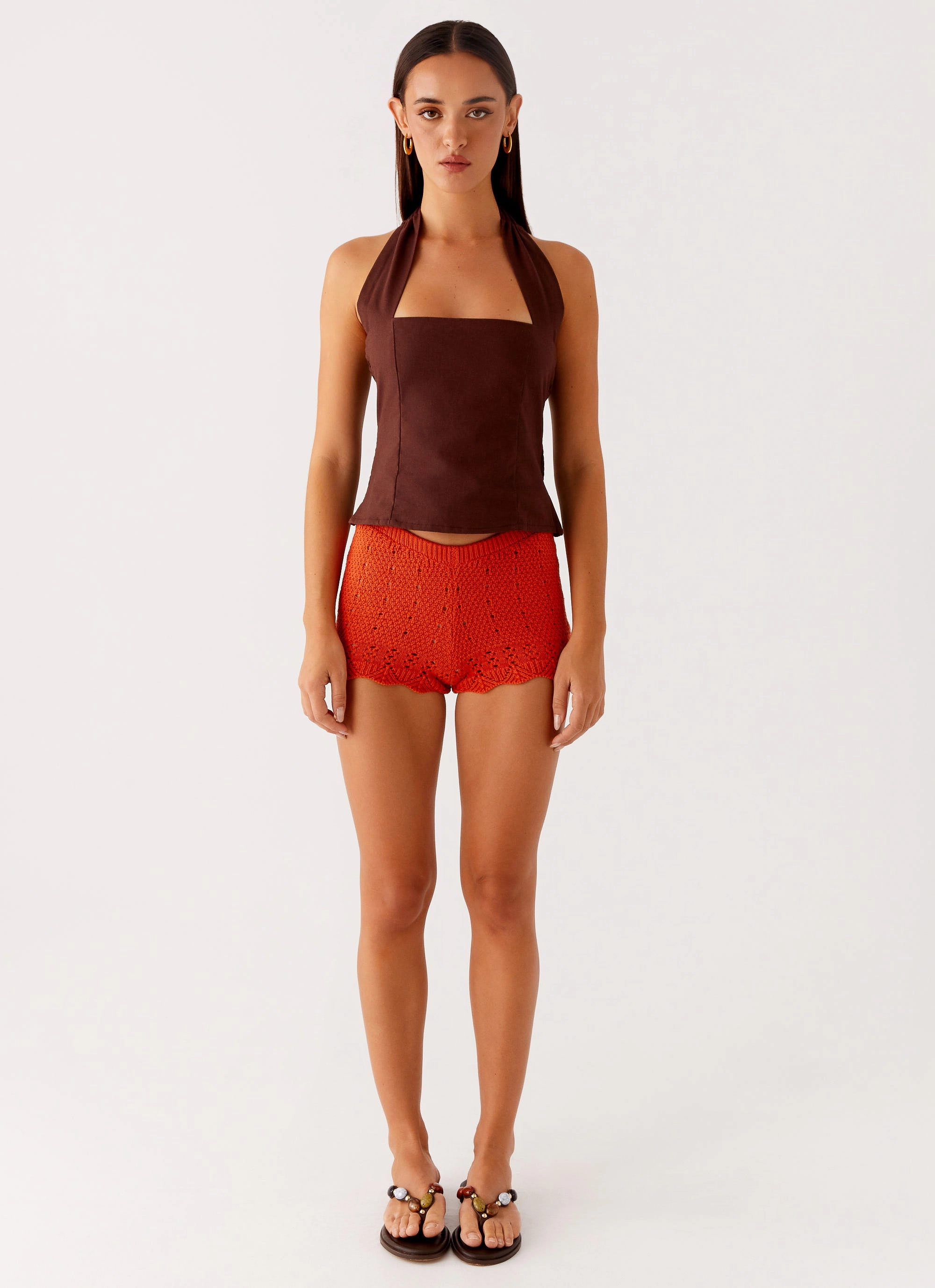 Oakley Low Rise Mini Shorts - Orange Perfect Length Abrasion Resistant Surface