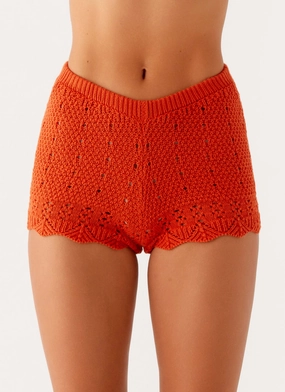 DurablePolyester Oakley Low Rise Mini Shorts - Orange