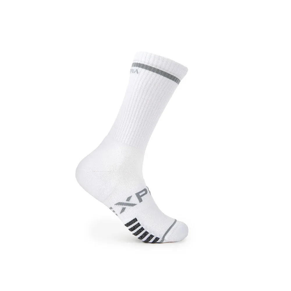Thorlo Experia Ultra Light Padding Tennis Crew Socks - White