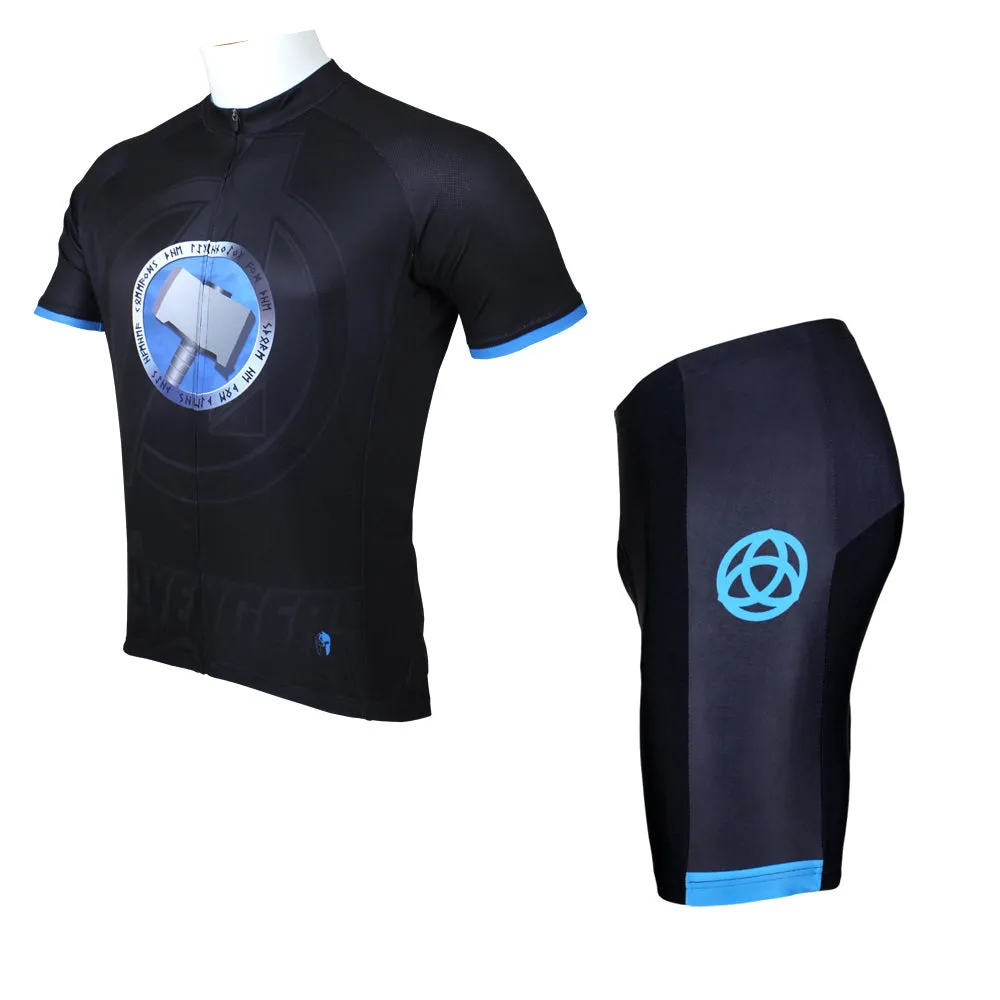 Thor’s Hammer Men's Cycling Jersey Marvel Comics Super Hero jerseys NO.042