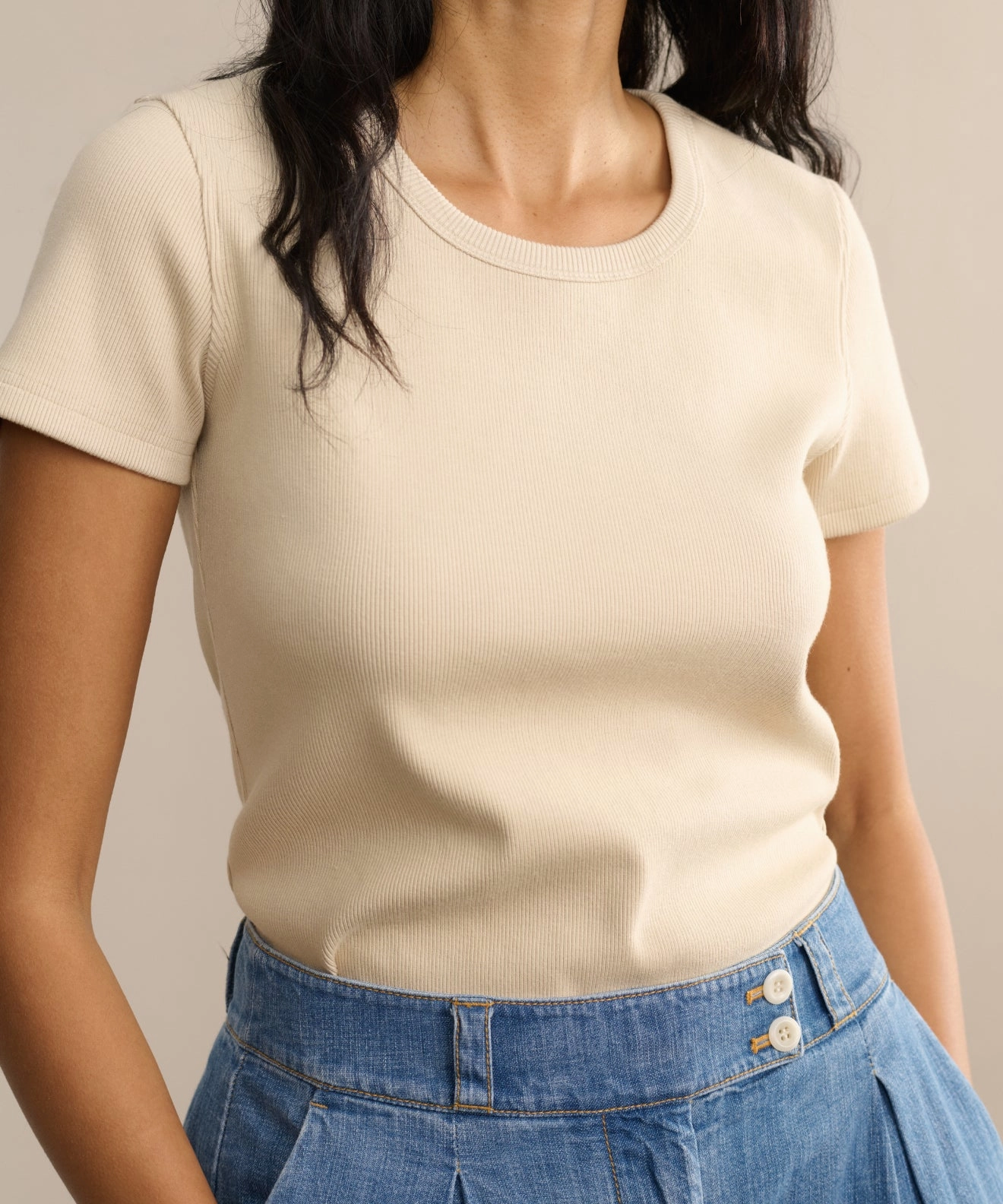 Rib Tee Tagless Comfort Collar AntiOdorTreatment