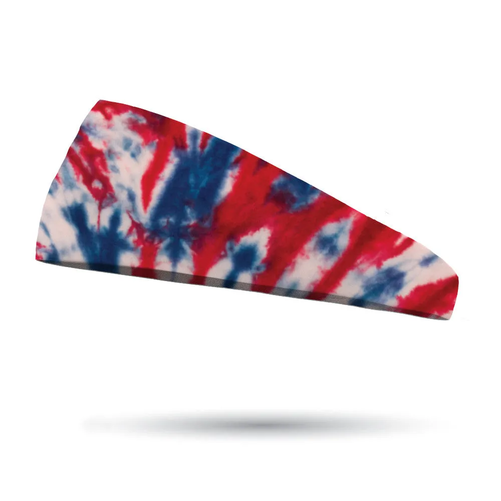 Tie Dye Americana Performance Wicking Headband